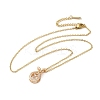Brass Micro Pave Cubic Zirconia Pendant Necklaces for Women NJEW-E106-04KCG-02-2