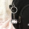 5Pcs 5 Style Cute Cartoon PVC Plastic Cat Pendant Keychain KEYC-YW0001-17-5