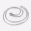 Non-Tarnish 304 Stainless Steel Cable Chain Necklaces NJEW-I205-17P-1