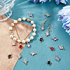 30Pcs 5 Colors Alloy Glass Charms GLAA-CA0001-22-4