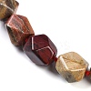 Natural Red Rainbow Jasper Nuggets Beaded Necklaces for Women Men NJEW-K388-01Q-2