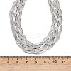 201 Stainless Steel Mesh Chain Necklaces NJEW-H085-01P-3