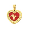 304 Stainless Steel Enamel Pendants STAS-S163-09B-G-1