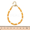 304 Stainless Steel Beaded Bracelets for Women BJEW-M056-08G-02-3