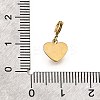 Heart 304 Stainless Steel Pendant Decorations STAS-H202-29G-3