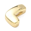 Brass Initial Beads KK-B167-27G-01L-2
