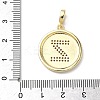 Brass Micro Pave Clear Cubic Zirconia Pendants KK-L253-17G-Z-3
