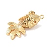 Brass Micro Pave Clear Cubic Zirconia Pendants KK-U064-18C-G-2