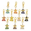 Angel Glass & Alloy Pendant Decorations HJEW-MZ00360-2