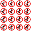 PVC No Farting Sign Stickers AJEW-WH20006-101A-1