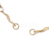 304 Stainless Steel Wave Bar Link Chain Slider Bracelet Makings AJEW-JB01256-01-2