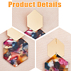20Pcs 10 Style Acrylic Dangle Stud Earrings EJEW-FI0001-64-4