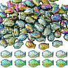 80Pcs 2 Colors Electroplate Glass Beads EGLA-SC0001-54A-1