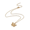 Initial Letter with Butterfly Pendant Necklace LS-NJEW-C026-01G-J-2