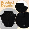 2Pcs 2 Colors Detachable Polyester Shirt Women False Collar AJEW-CY0001-44-5