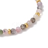 Natural Multicolor Tourmaline Beads Stretch Bracelets for Women BJEW-JB13374-4