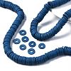 Flat Round Handmade Polymer Clay Beads CLAY-R067-10mm-44-5