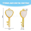 12Pcs 12 Style Natural & Synthetic Gemstone Pendants G-HY0001-09-2