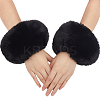 Women Imitation Rabbit Hair Cuffs Oversleeve Arm Gloves AJEW-WH20018-34B-1