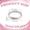 30Pcs Flat Round 201 Stainless Steel Spacer Beads STAS-LP0001-99-2
