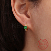 Real 18K Gold Plated 925 Sterling Silver Hoop Earrings OB9176-1-3