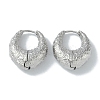 Texture Rings Brass Hoop Earrings for Women EJEW-H006-06C-P-1
