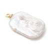 Natural Baroque Keshi Pearl Pendants PALLOY-JF05197-3