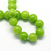 Natural Dyed Yellow Jade Gemstone Bead Strands G-R271-8mm-Y12-3