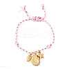 304 Stainless Steel Charm Bracelets BJEW-D369-02G-4