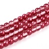 Baking Paint Transparent Glass Beads Strands DGLA-N011-4mm-06-1