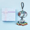 1Pc Wire Wrapped Chips Natural Gemstone Big Pendant Decorations HJEW-FS0001-05-1