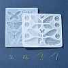2Pcs 2 Styles DIY Butterfly Ornament Silicone Molds DIY-FS0010-05-7