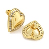 Rack Plating Brass Micro Pave Clear Cubic Zirconia Stud Earrings EJEW-I313-14G-01-2