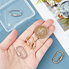 4Pcs 2 Colors 304 Stainless Steel Screw Carabiner Lock Charms STAS-UN0053-34-4