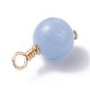 Natural & Dyed White Jade Wire Wrapped Pendants PALLOY-JF01146-3