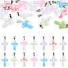 15Pcs Luminous Resin Sequins Pendants RESI-TA0004-20B-1