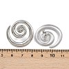 304 Stainless Steel Rhinestone Vortex Spiral Stud Earrings LS-EJEW-K314-01P-3