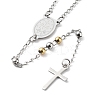 Non-Tarnish 202 Stainless Steel Rosary Bead Necklaces LS-NJEW-D060-01E-GP-4