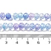 Transparent Crackle Glass Beads Strands CCG-L050-01B-08-4