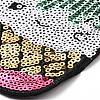 Summer Food Theme Polyester & Sequin Embroidery Cloth Iron on Patches PATC-WH0001-125-4