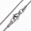 Non-Tarnish 304 Stainless Steel Box Chain Necklace for Men Women NJEW-E087-03P-C-2