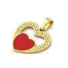 304 Stainless Steel Enamel Pendants STAS-S163-09C-G-2