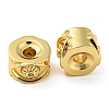 Rack Plating Eco-Friendly Brass Micro Pave Clear Cubic Zirconia Beads LS-KK-M258-05G-2