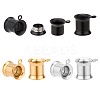 6Pcs 3 Colors 316 Stainless Steel Ear Tunnels Plugs Gauges STAS-UN0034-11D-1