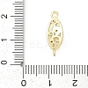 Brass Clear Cubic Zirconia Connector Charms LS-KK-Z094-06G-01-3