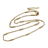 304 Stainless Steel Column Link Chain Necklaces for Women Men NJEW-A058-01G-4
