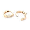 Rack Plating Brass Clear Cubic Zirconia Earring Findings KK-S405-04G-2