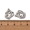 304 Stainless Steel Clay Rhinestone Pendants STAS-P406-17D-P-3