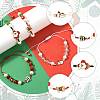 4Pcs Christmas Alloy Enamel Link Bracelets BJEW-FS00032-2