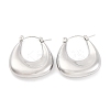 Non-Tarnish Teardrop 304 Stainless Steel Hoop Earring EJEW-H013-09P-1